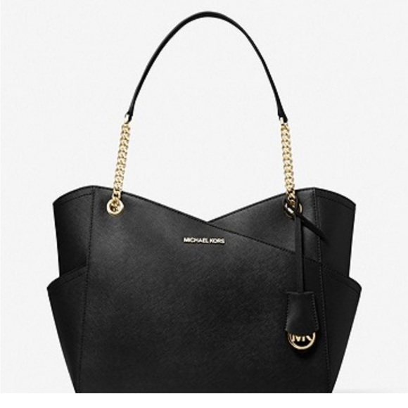 Michael Kors Jet Set Travel large black large NWT Tote purse bag - Picture 1 of 9